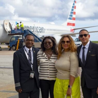 Endless Caribbean - Barbadians Pilot Inaugural AA Flight from Philadelphia