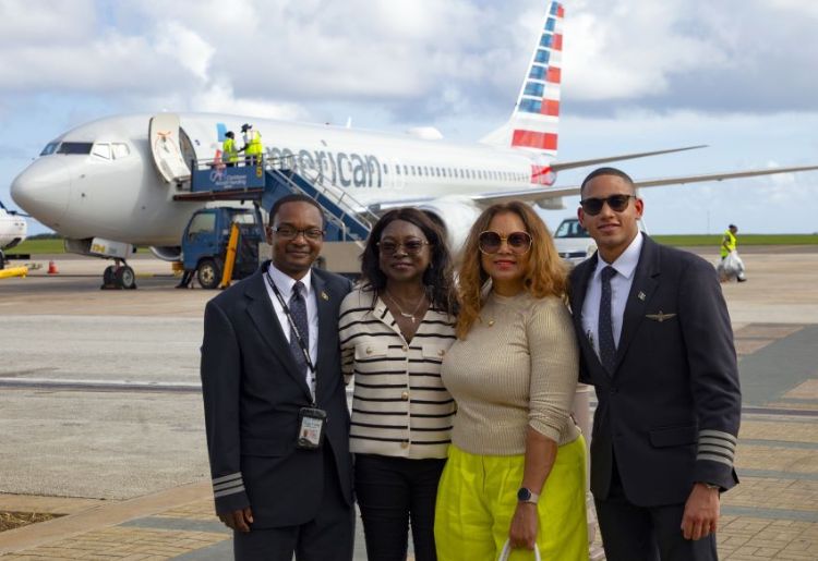 Endless Caribbean - Barbadians Pilot Inaugural AA Flight from Philadelphia